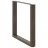 Nogi do stołu jadalnego w kształcie litery U 2 szt. Naturalna stal 90x(72-73) cm Stal