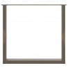 Nogi do stołu jadalnego w kształcie litery U 2 szt. Naturalna stal 90x(72-73) cm Stal