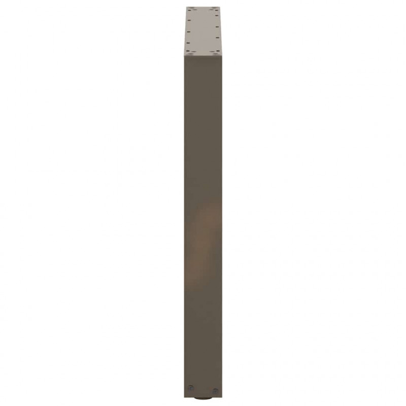 Nogi do stołu jadalnego w kształcie litery U 2 szt. Naturalna stal 90x(72-73) cm Stal