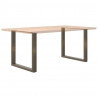 Nogi do stołu jadalnego w kształcie litery U 2 szt. Naturalna stal 90x(72-73) cm Stal