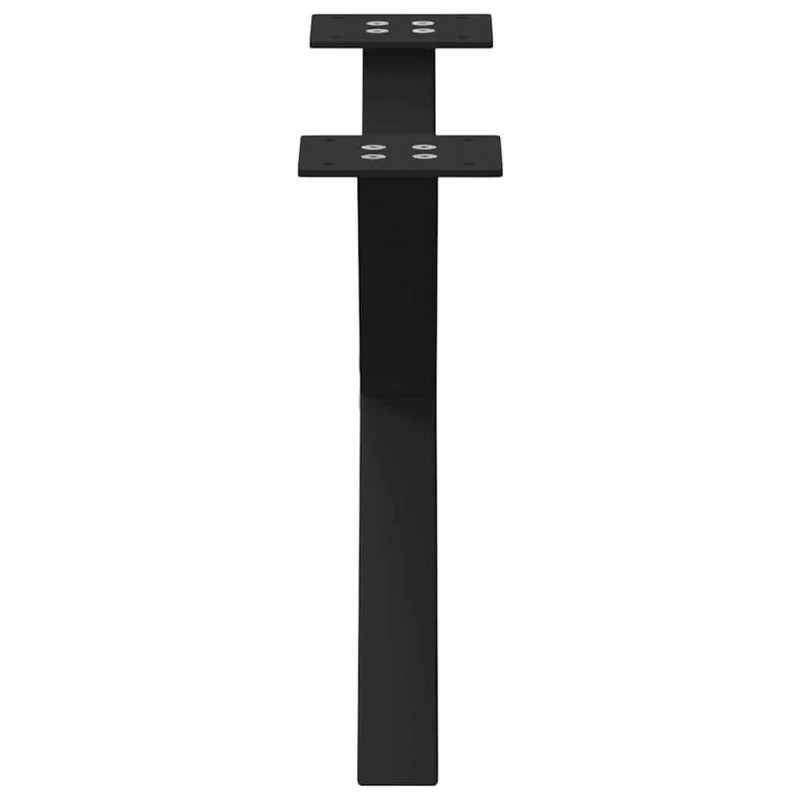 Nogi do stolika kawowego w kształcie litery X 2 szt. Czarne 50x(30-31) cm Stal