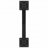 Nogi do stolika kawowego w kształcie litery X 2 szt. Czarne 50x(30-31) cm Stal