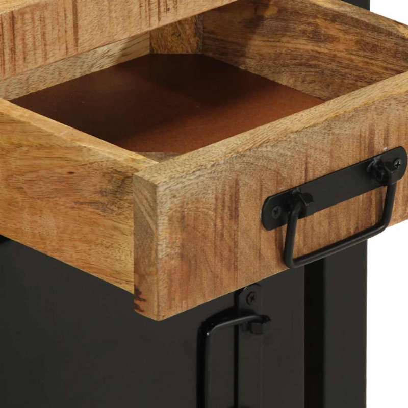 Szafka nocna, 40x30x50 cm, lite, surowe drewno mango