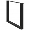 Nogi do stołu jadalnego w kształcie litery U 2 szt. Czarne 100x(72-73) cm Stal