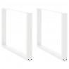 Nogi do stołu jadalnego w kształcie litery U 2 szt. Białe 100x(72-73) cm Stal