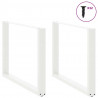 Nogi do stołu jadalnego w kształcie litery U 2 szt. Białe 100x(72-73) cm Stal