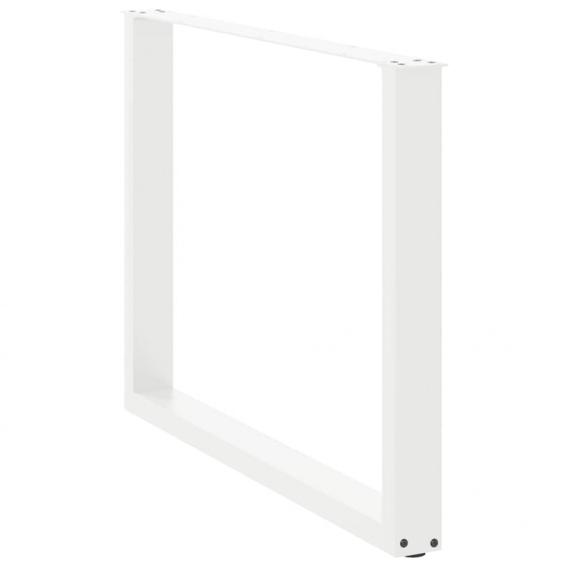 Nogi do stołu jadalnego w kształcie litery U 2 szt. Białe 100x(72-73) cm Stal