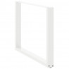 Nogi do stołu jadalnego w kształcie litery U 2 szt. Białe 100x(72-73) cm Stal