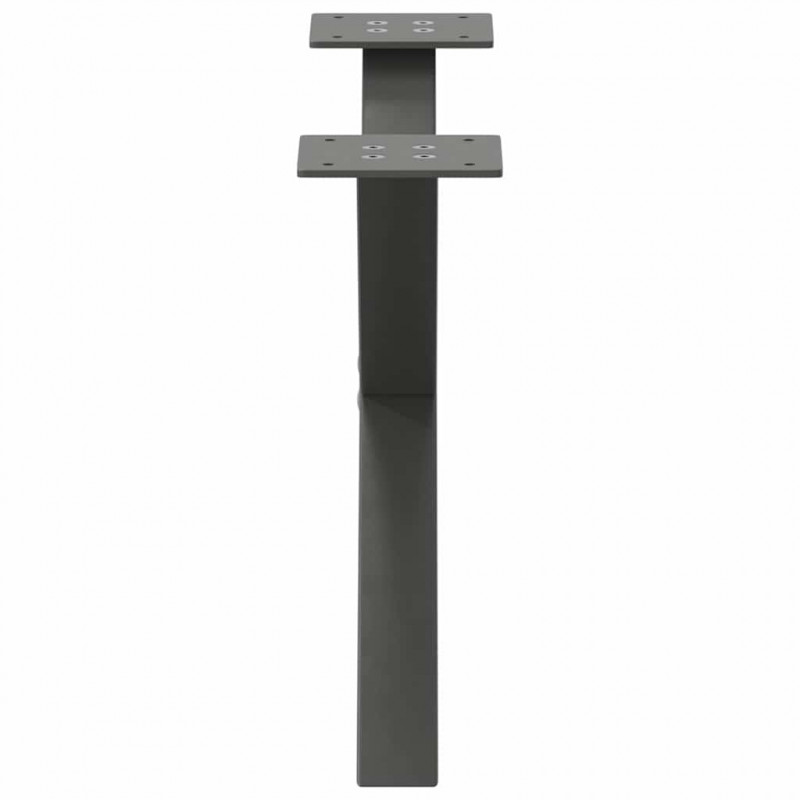 Nogi do stolika kawowego w kształcie litery X 2 szt. Antracyt 50x(30-31) cm Stal