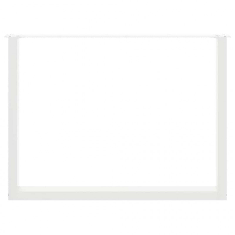 Nogi do stołu jadalnego w kształcie litery U 2 szt. Białe 100x(72-73) cm Stal