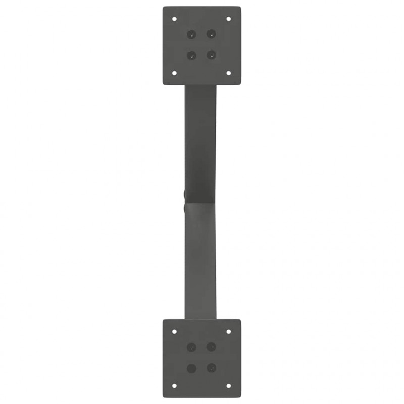 Nogi do stolika kawowego w kształcie litery X 2 szt. Antracyt 50x(30-31) cm Stal