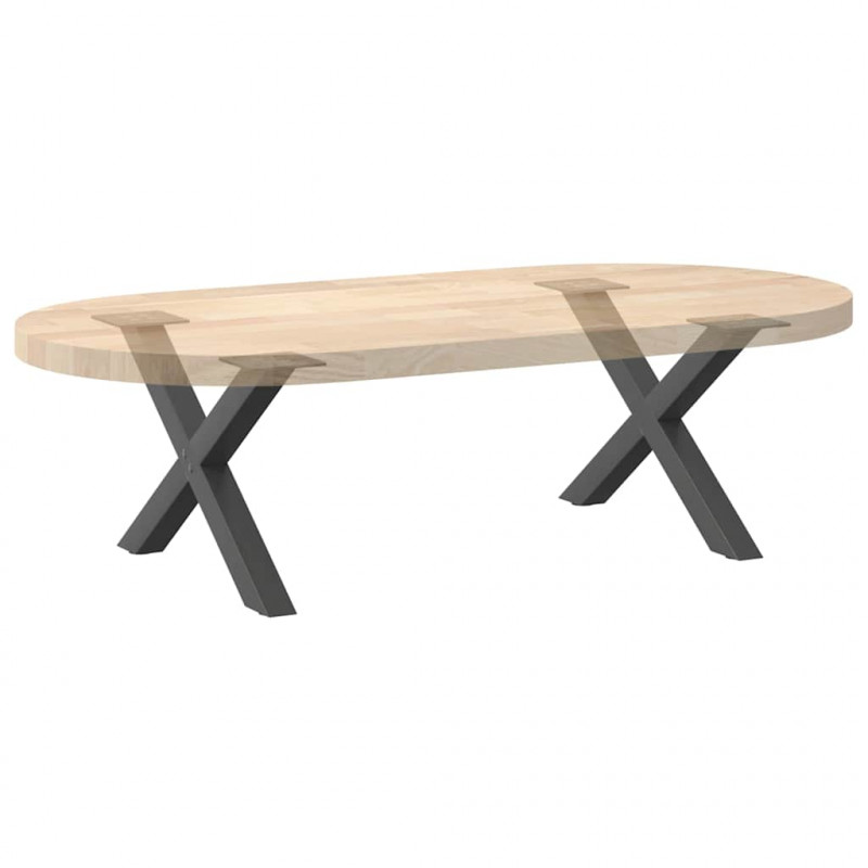 Nogi do stolika kawowego w kształcie litery X 2 szt. Antracyt 50x(30-31) cm Stal