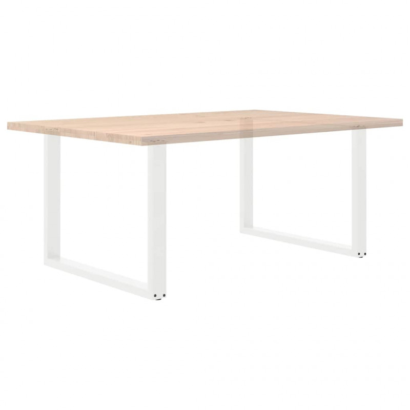 Nogi do stołu jadalnego w kształcie litery U 2 szt. Białe 100x(72-73) cm Stal