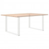 Nogi do stołu jadalnego w kształcie litery U 2 szt. Białe 100x(72-73) cm Stal