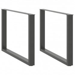 Nogi do stołu jadalnego w kształcie litery U 2 szt. Antracyt 100x(72-73) cm Stal