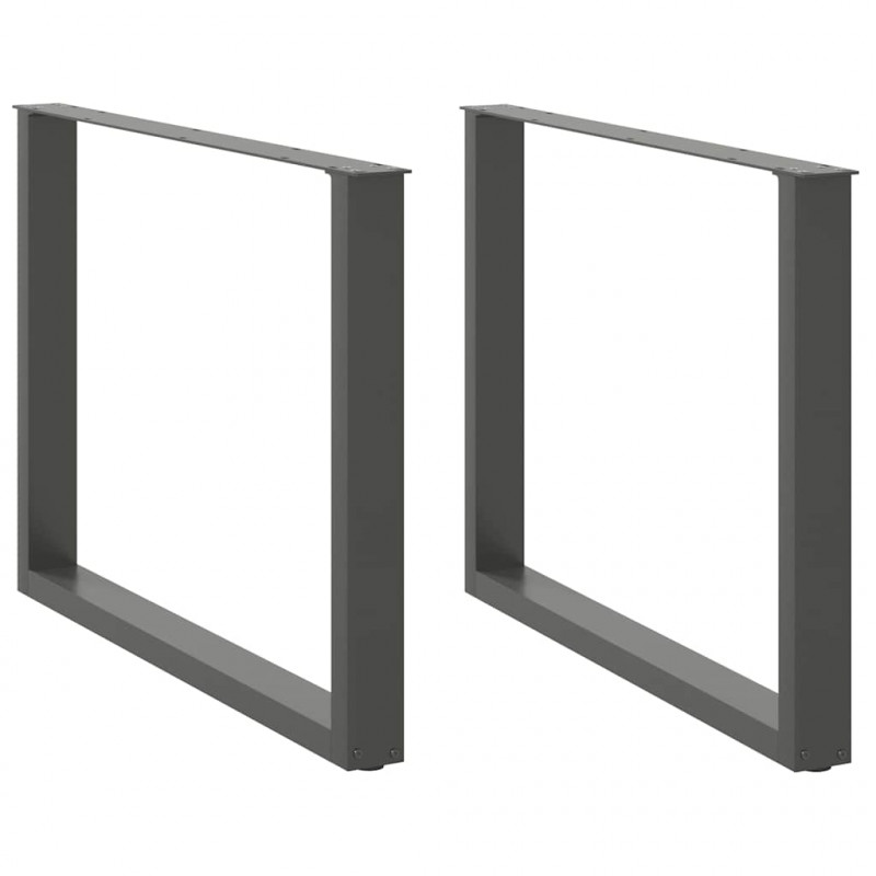 Nogi do stołu jadalnego w kształcie litery U 2 szt. Antracyt 100x(72-73) cm Stal