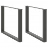 Nogi do stołu jadalnego w kształcie litery U 2 szt. Antracyt 100x(72-73) cm Stal