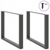 Nogi do stołu jadalnego w kształcie litery U 2 szt. Antracyt 100x(72-73) cm Stal