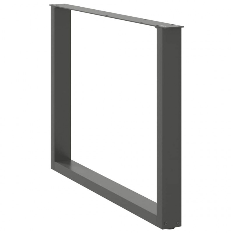 Nogi do stołu jadalnego w kształcie litery U 2 szt. Antracyt 100x(72-73) cm Stal