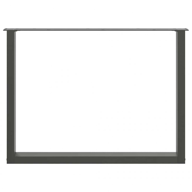 Nogi do stołu jadalnego w kształcie litery U 2 szt. Antracyt 100x(72-73) cm Stal