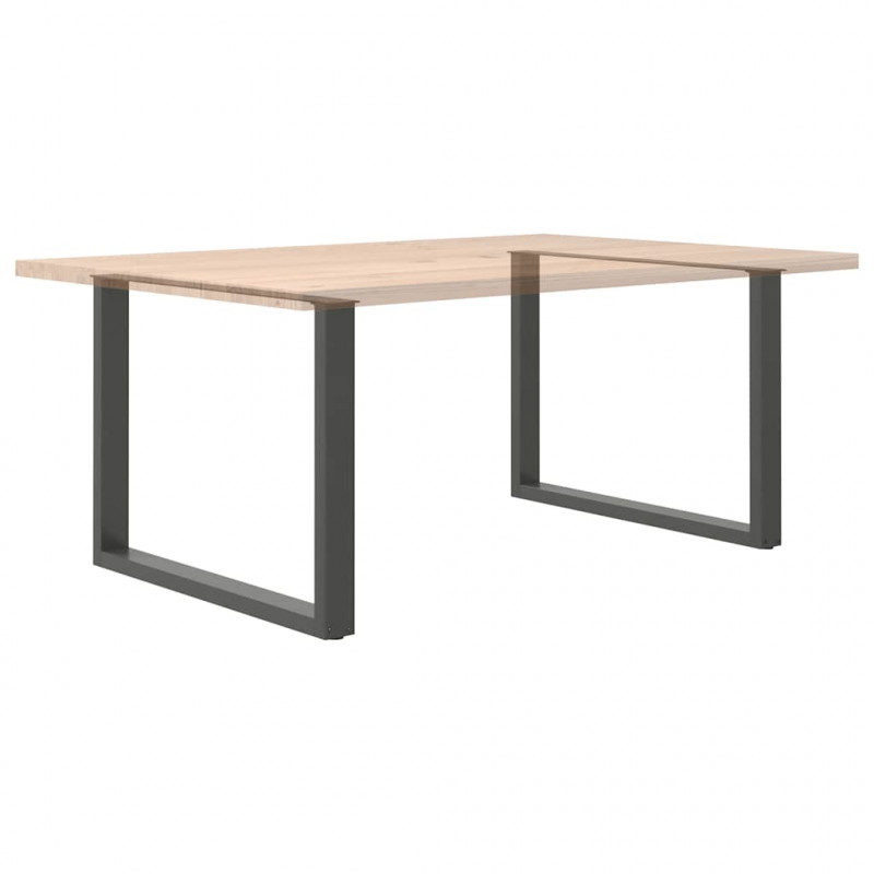 Nogi do stołu jadalnego w kształcie litery U 2 szt. Antracyt 100x(72-73) cm Stal
