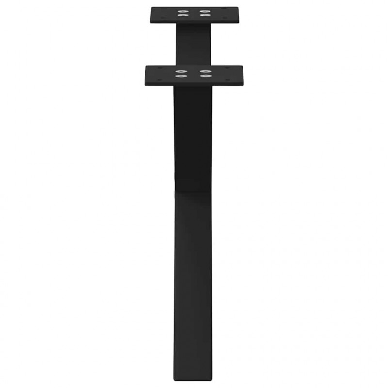 Nogi do stolika kawowego w kształcie litery X 2 szt. Czarne 60x(30-31) cm Stal