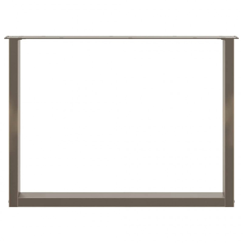 Nogi do stołu jadalnego w kształcie litery U 2 szt. Naturalna stal 100x(72-73) cm Stal