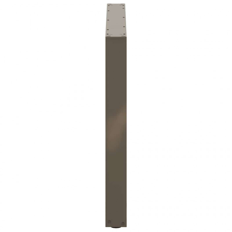 Nogi do stołu jadalnego w kształcie litery U 2 szt. Naturalna stal 100x(72-73) cm Stal