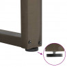 Nogi do stołu jadalnego w kształcie litery U 2 szt. Naturalna stal 100x(72-73) cm Stal