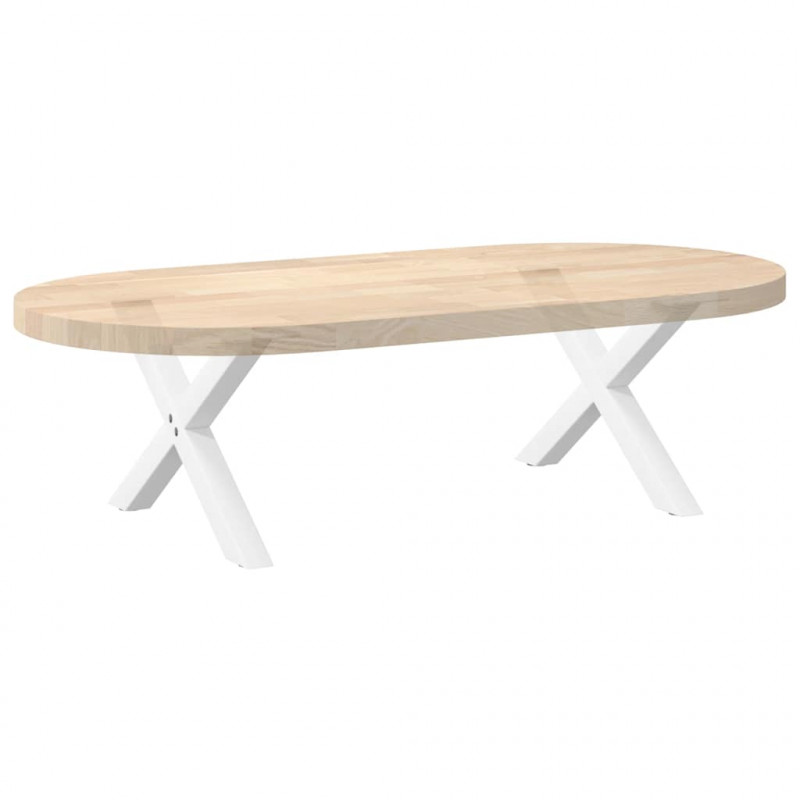 Nogi do stolika kawowego w kształcie litery X 2 szt. Białe 60x(30-31) cm Stal