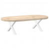Nogi do stolika kawowego w kształcie litery X 2 szt. Białe 60x(30-31) cm Stal