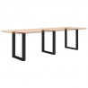 Nogi do stołu jadalnego w kształcie litery U 3 szt. Czarne 70x(72-73) cm Stal