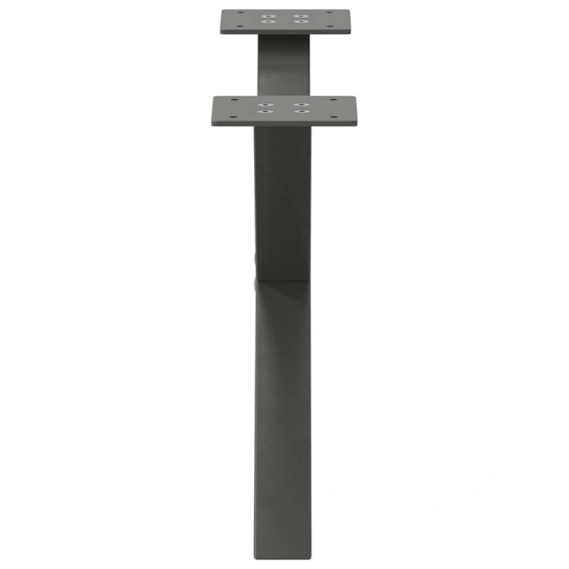 Nogi do stolika kawowego w kształcie litery X 2 szt. Antracyt 60x(30-31) cm Stal