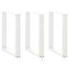 Nogi do stołu jadalnego w kształcie litery U 3 szt. Białe 70x(72-73) cm Stal