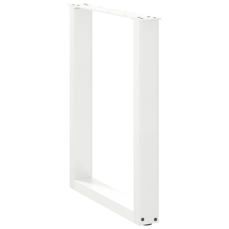 Nogi do stołu jadalnego w kształcie litery U 3 szt. Białe 70x(72-73) cm Stal