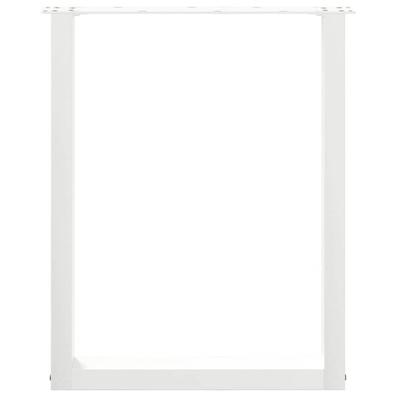 Nogi do stołu jadalnego w kształcie litery U 3 szt. Białe 70x(72-73) cm Stal