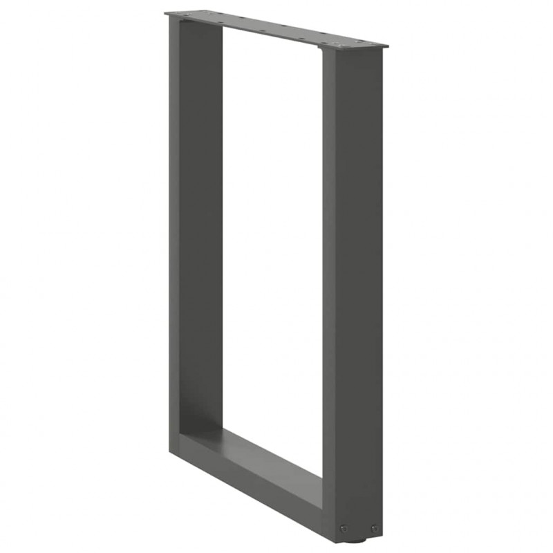Nogi do stołu jadalnego w kształcie litery U 3 szt. Antracyt 70x(72-73) cm Stal