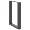 Nogi do stołu jadalnego w kształcie litery U 3 szt. Antracyt 70x(72-73) cm Stal