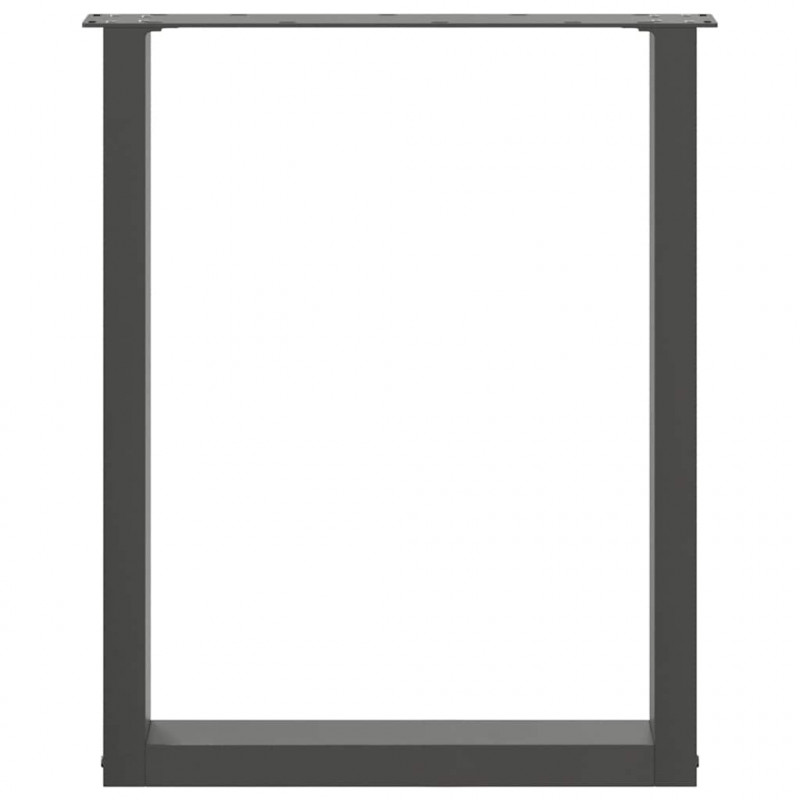 Nogi do stołu jadalnego w kształcie litery U 3 szt. Antracyt 70x(72-73) cm Stal