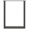 Nogi do stołu jadalnego w kształcie litery U 3 szt. Antracyt 70x(72-73) cm Stal
