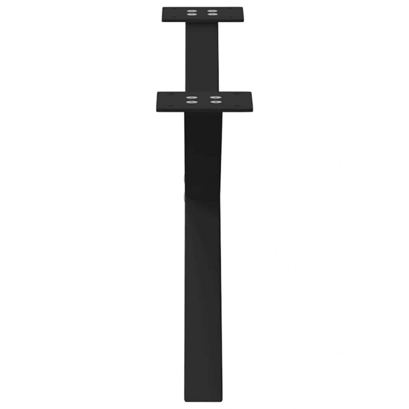 Nogi do stolika kawowego w kształcie litery X 2 szt. Czarne 70x(30-31) cm Stal