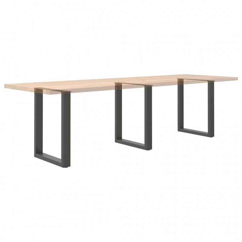 Nogi do stołu jadalnego w kształcie litery U 3 szt. Antracyt 70x(72-73) cm Stal