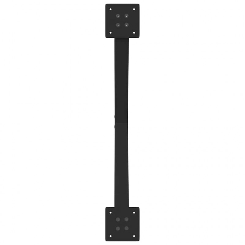 Nogi do stolika kawowego w kształcie litery X 2 szt. Czarne 70x(30-31) cm Stal