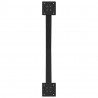 Nogi do stolika kawowego w kształcie litery X 2 szt. Czarne 70x(30-31) cm Stal