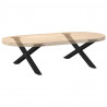 Nogi do stolika kawowego w kształcie litery X 2 szt. Czarne 70x(30-31) cm Stal