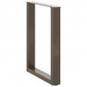 Nogi do stołu jadalnego w kształcie litery U 3 szt. Naturalna stal 70x(72-73) cm Stal