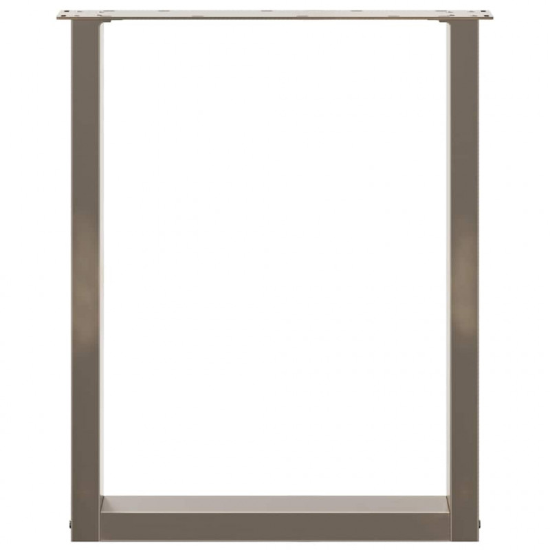 Nogi do stołu jadalnego w kształcie litery U 3 szt. Naturalna stal 70x(72-73) cm Stal