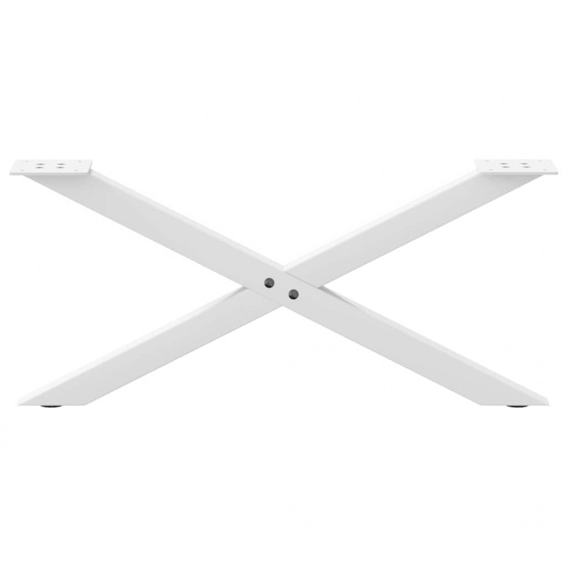Nogi do stolika kawowego w kształcie litery X 2 szt. Białe 70x(30-31) cm Stal