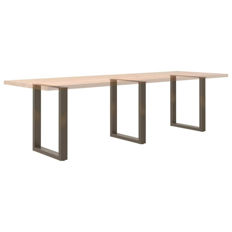 Nogi do stołu jadalnego w kształcie litery U 3 szt. Naturalna stal 70x(72-73) cm Stal