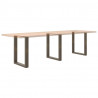 Nogi do stołu jadalnego w kształcie litery U 3 szt. Naturalna stal 70x(72-73) cm Stal